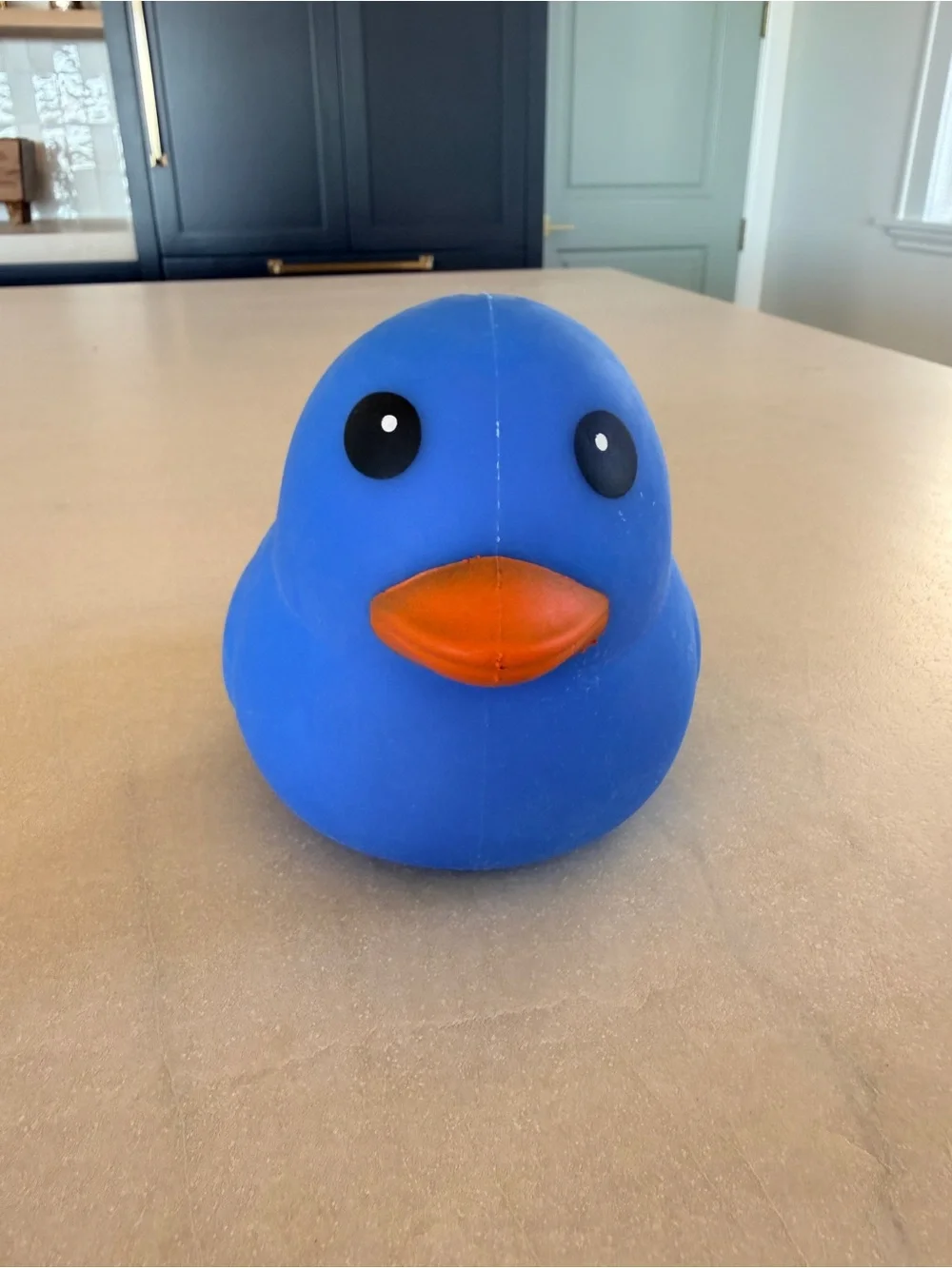 NWT Sunny Days Squeezy Jumbo Blue Duck Novelty Toy